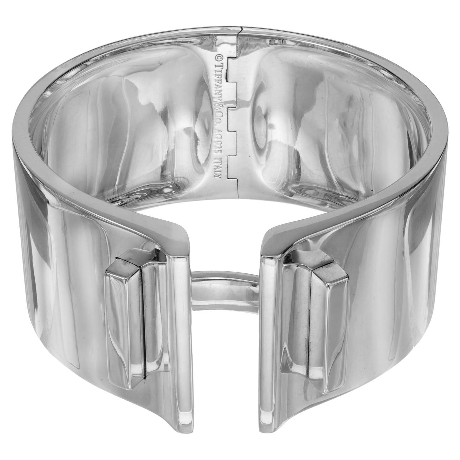 Tiffany & Co Sterling Silver Bone Cuff Bangle Bracelet