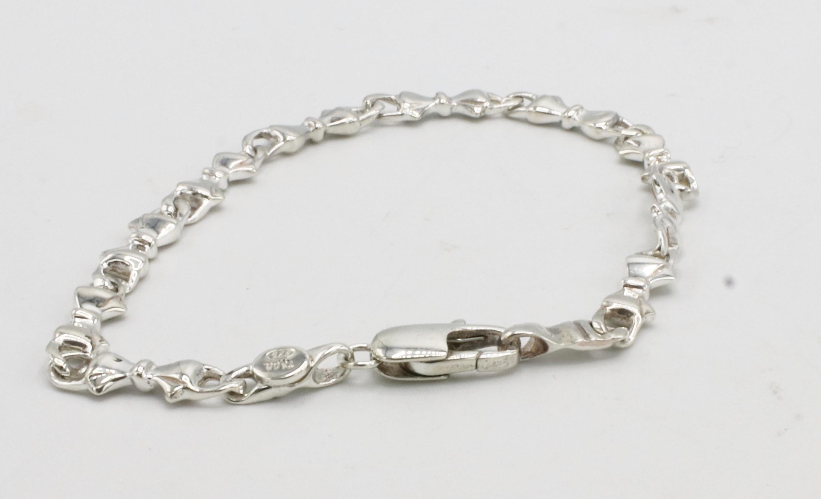 tiffany bow bracelet silver