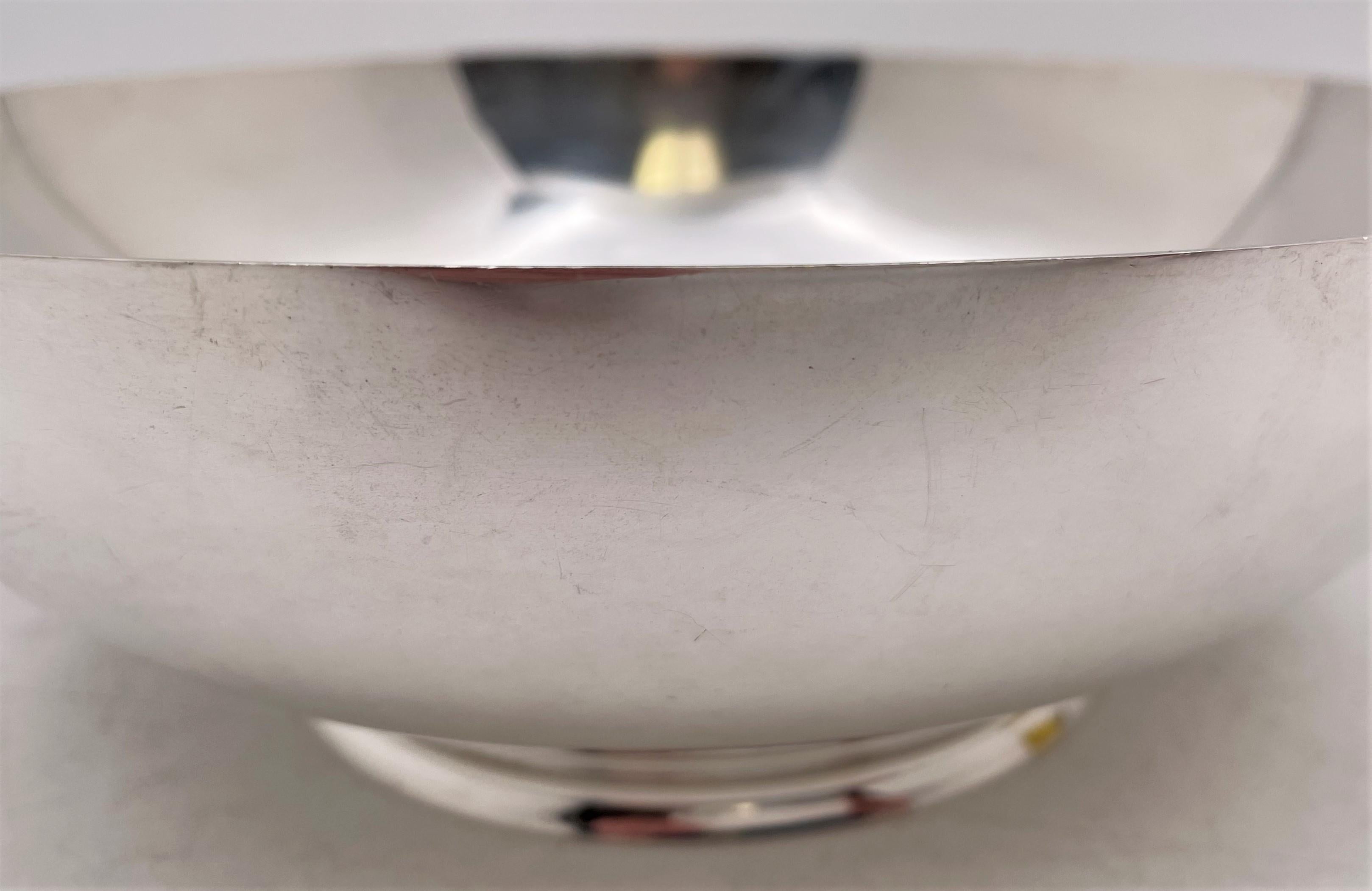 Tiffany & Co. Sterling Silver Bowl in Mid-Century Modern Style In Good Condition For Sale In New York, NY
