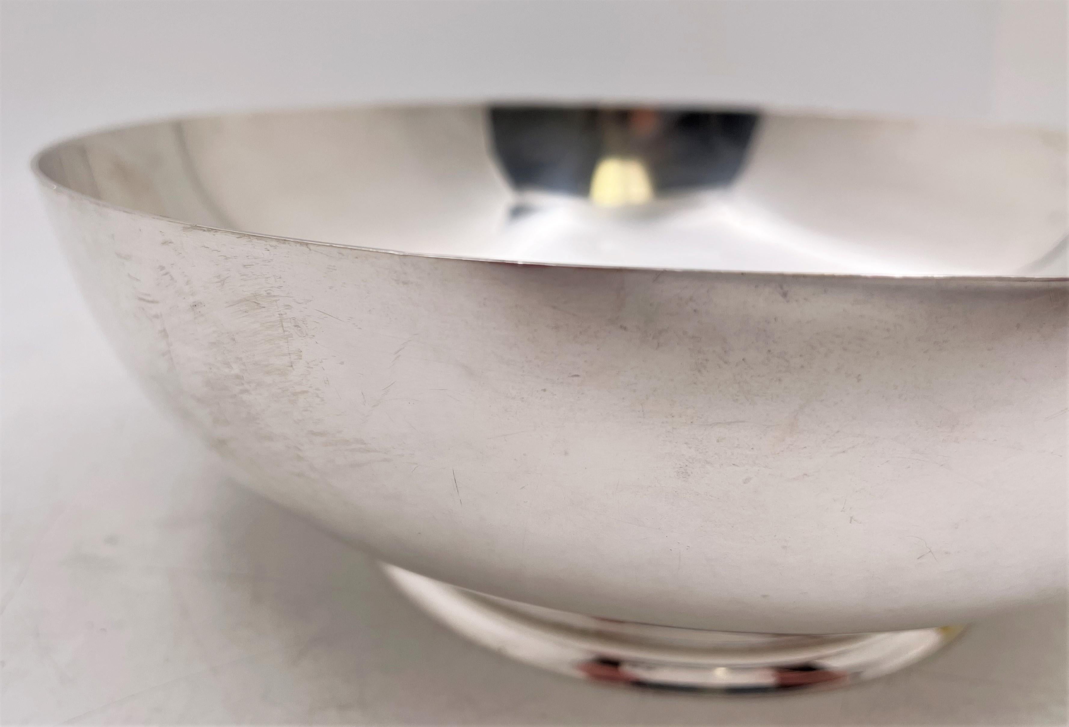 20th Century Tiffany & Co. Sterling Silver Bowl in Mid-Century Modern Style For Sale