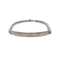 Tiffany & Co. Sterling Silver Box Chain Bar Bracelet