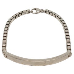Tiffany & Co. Sterling Silver Box Chain Bar Bracelet