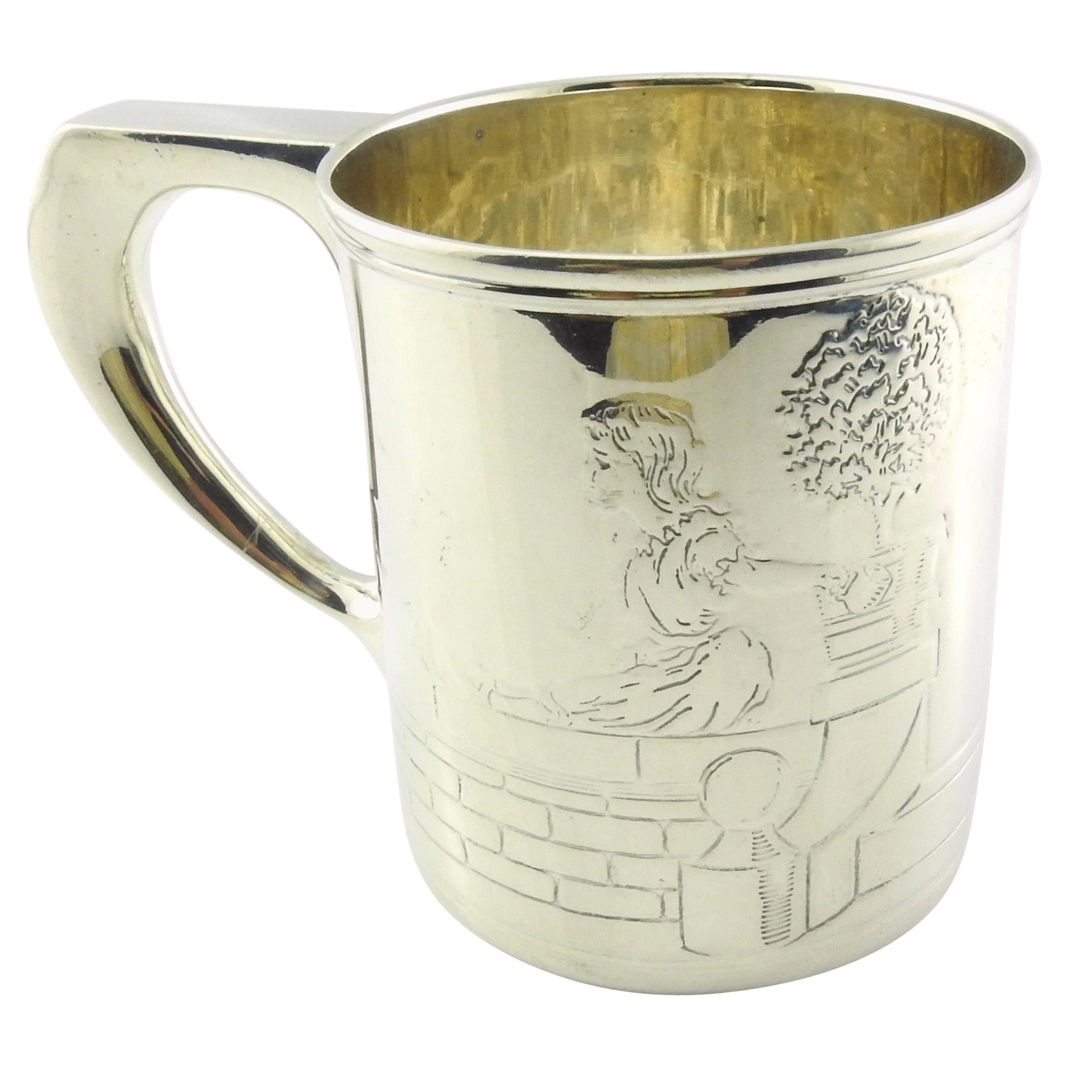 Tiffany 
Co. Sterling Silver Boy/Girl Cat/Dog Baby Cup