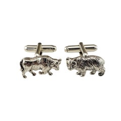 Tiffany & Co. Gemelos de plata de ley Toro y Oso #22975