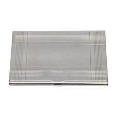 Tiffany & Co Sterling Silver Business Card Case with Box and Pouch #25470