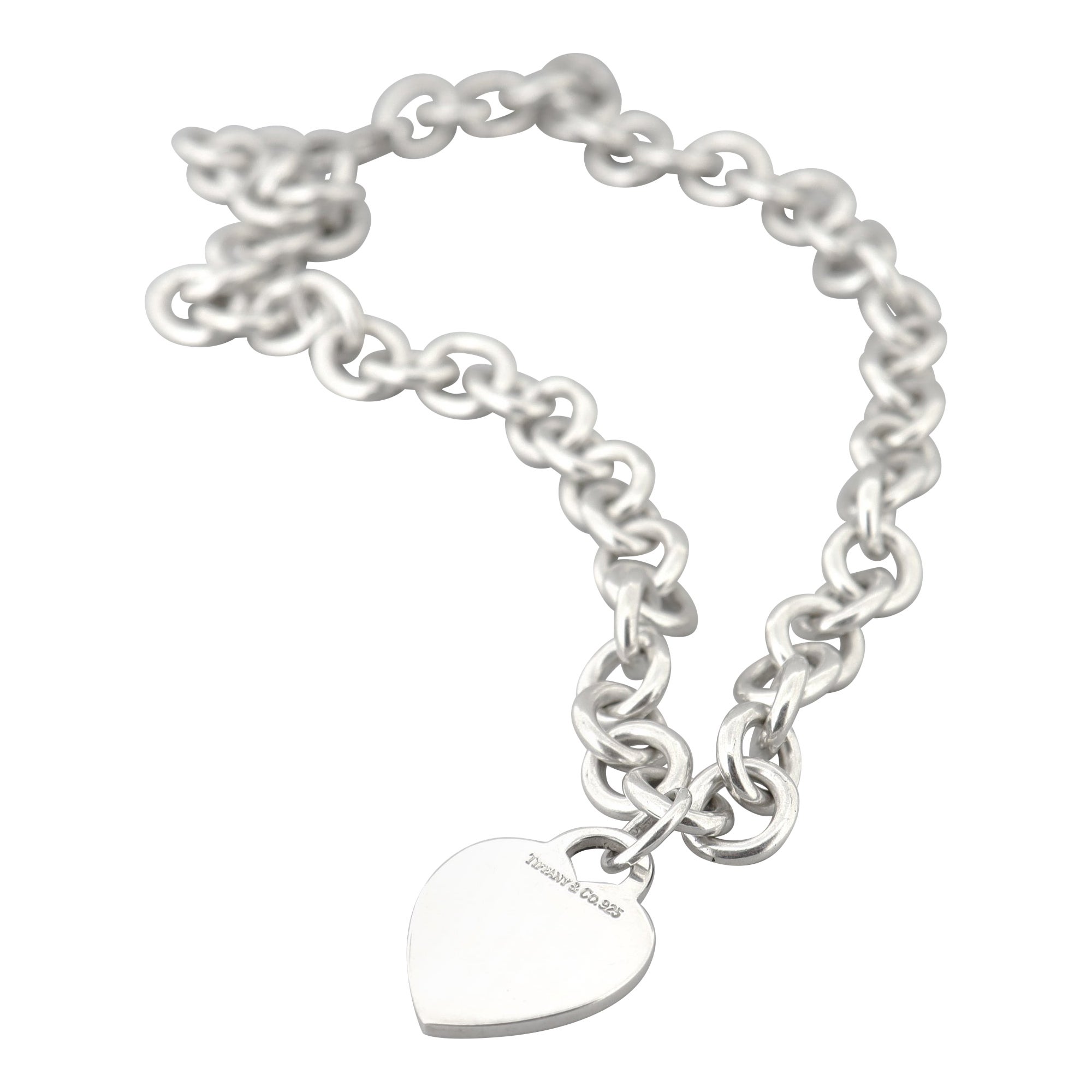 Tiffany & Co. Collana a girocollo in argento 925 con pendente a cuore in vendita