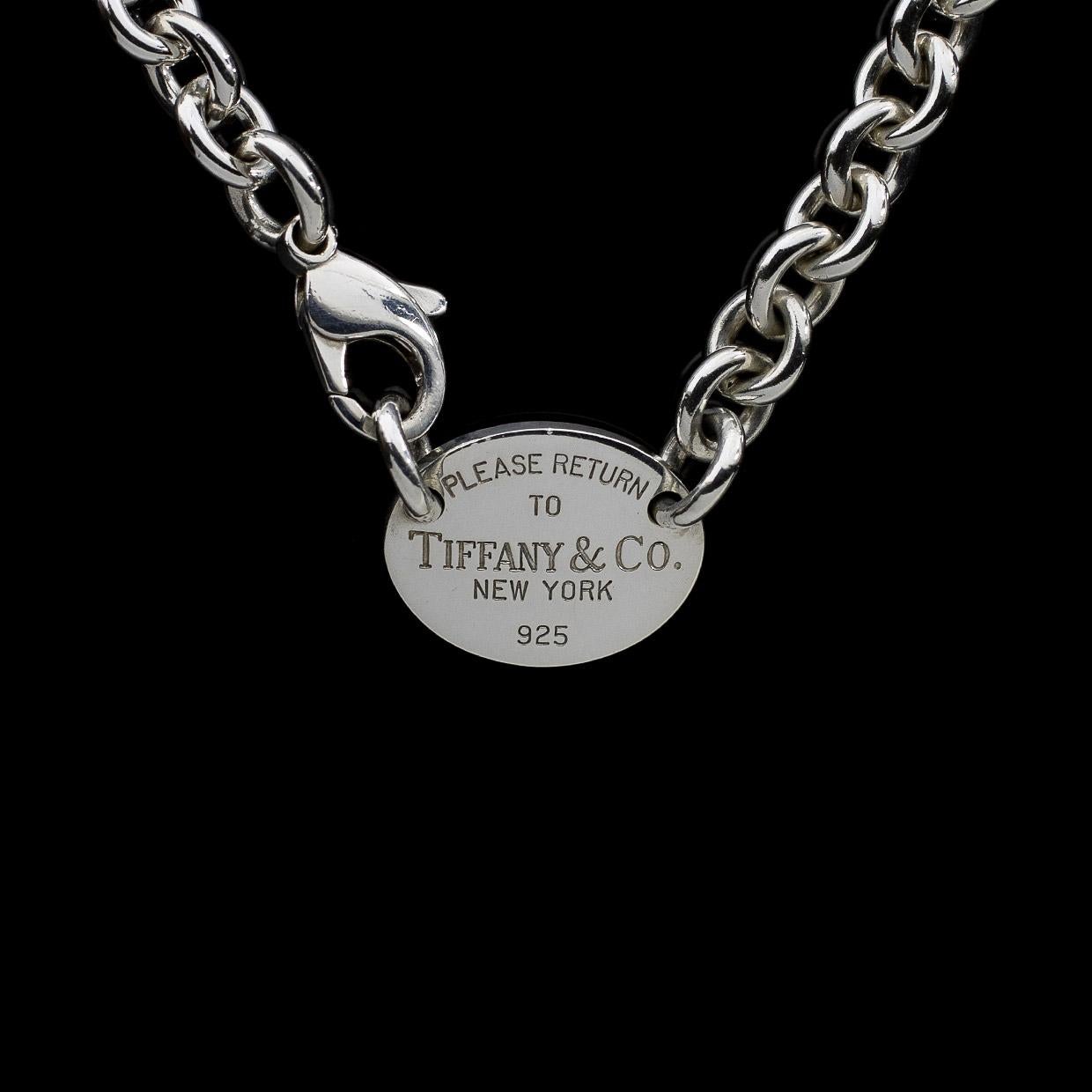 Tiffany & Co. Sterling Silver Cable Link Chain In Excellent Condition In Columbia, MO