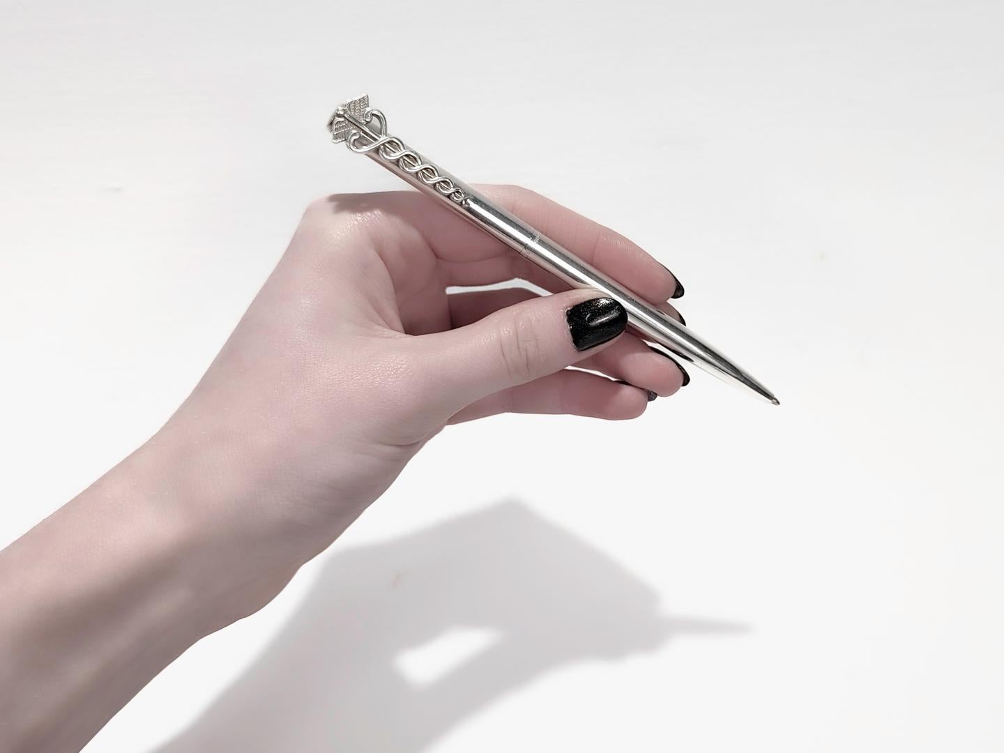 Tiffany & Co. Sterlingsilber Caduceus Kugelschreiber mit Kugelschreiber im Angebot 7