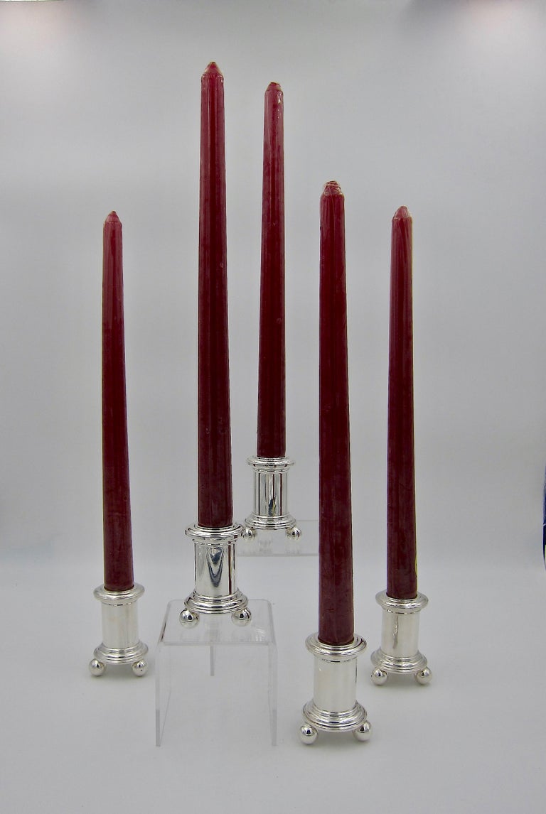 Tiffany and Co. Sterling Silver Candleholders Set of Eight at 1stDibs