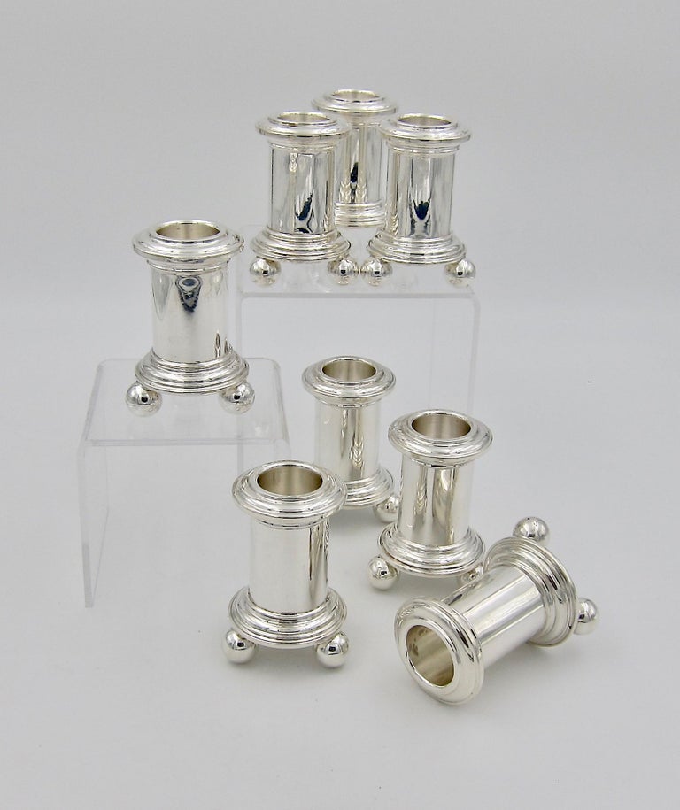 Tiffany and Co. Sterling Silver Candleholders Set of Eight at 1stDibs