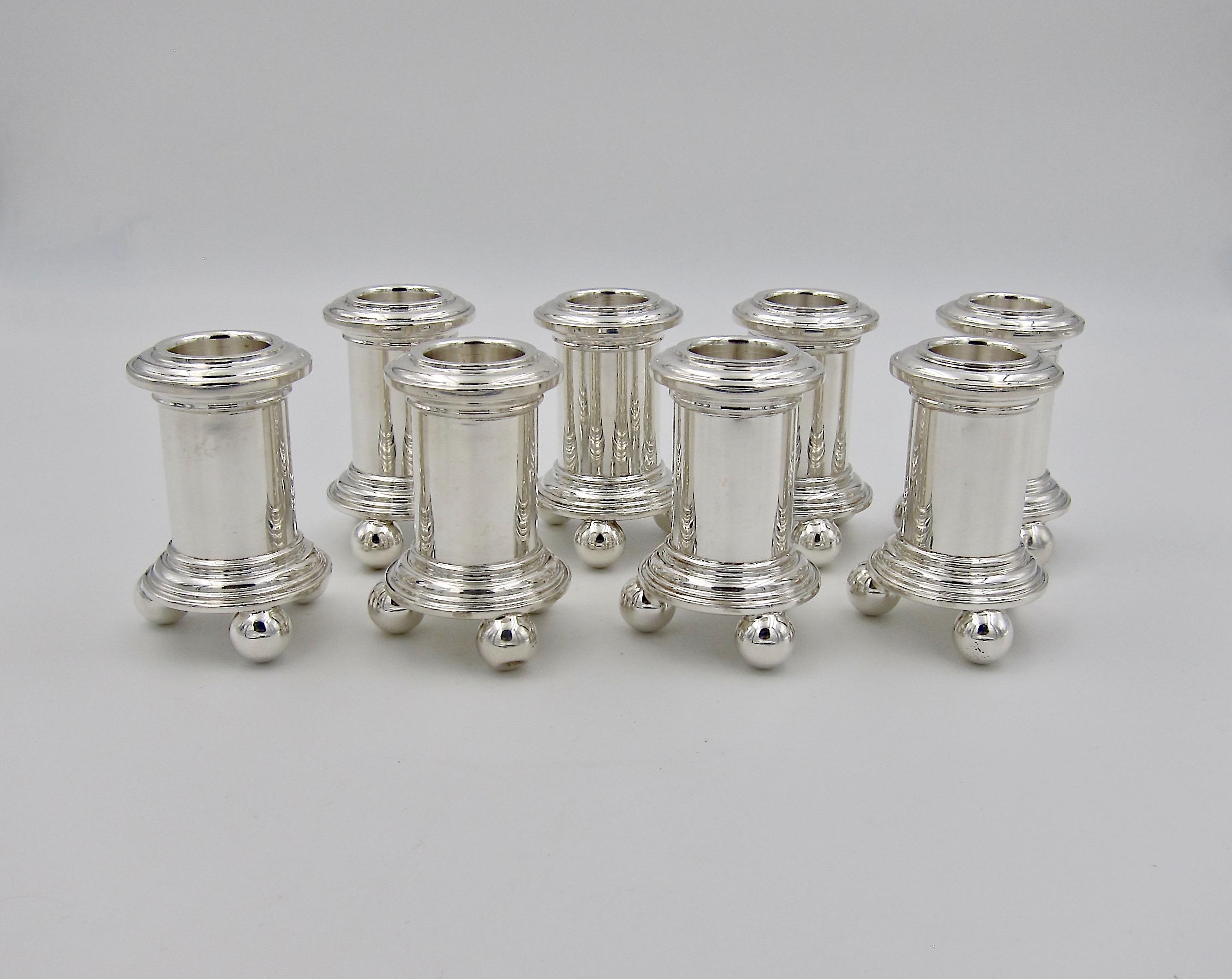 20th Century Tiffany & Co. Sterling Silver Candleholders Set of Eight