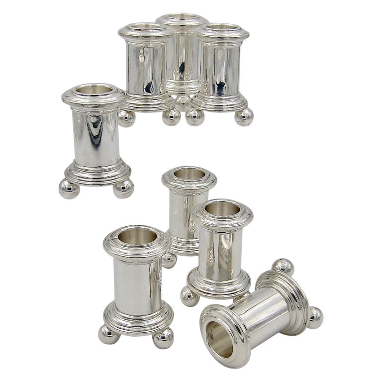 Tiffany and Co. Sterling Silver Candleholders Set of Eight at 1stDibs