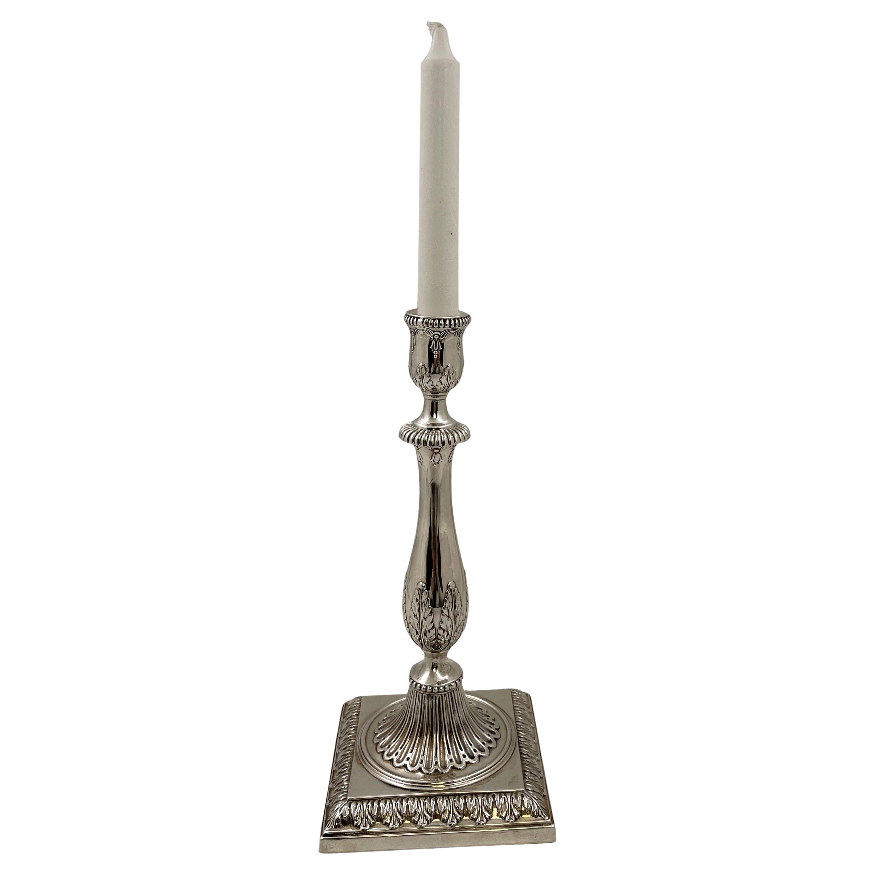 Tiffany & Co. Sterling Silver Candlestick with Natural Motifs