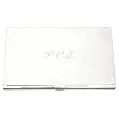 Tiffany & Co Sterling Silver Card Holder with Monogram