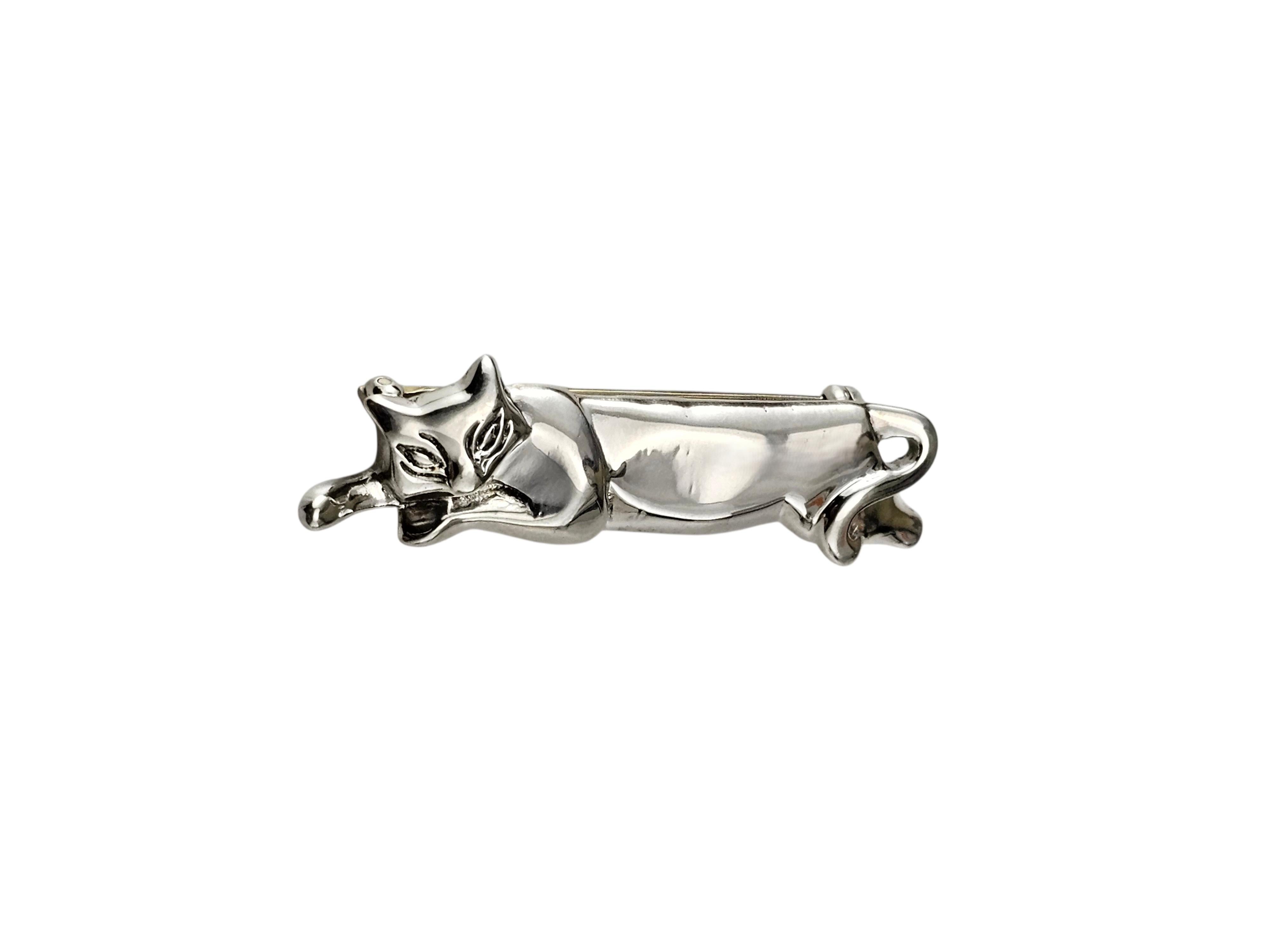 Tiffany 
Co. Sterling Silver Cat Brooch #24208 en venta