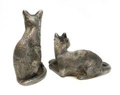 Tiffany & Co Sterling Silver Cat Salt and Pepper Shakers