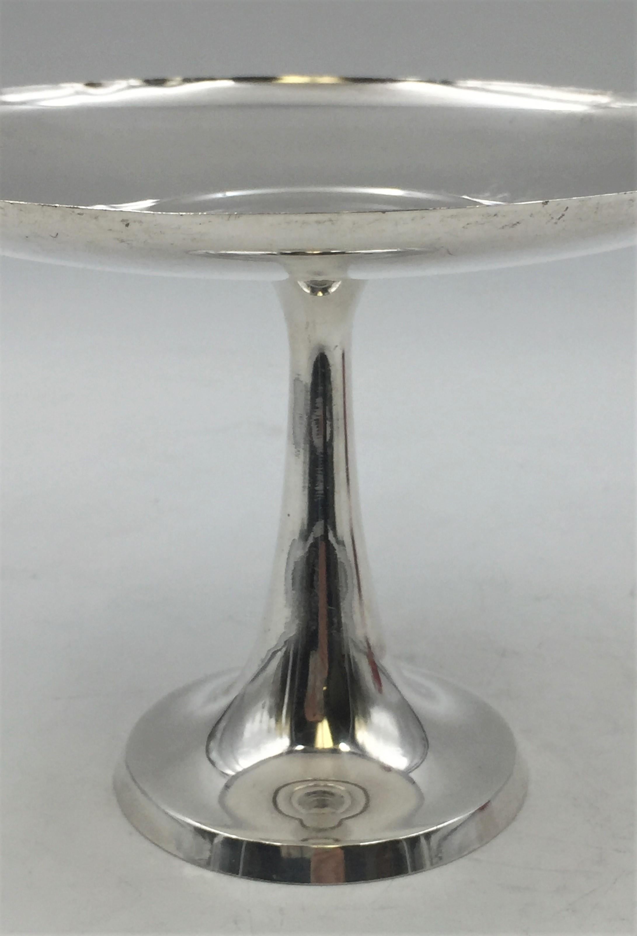 American Tiffany & Co. Sterling Silver Centerpiece Stand Compote Mid-Century Modern Style For Sale