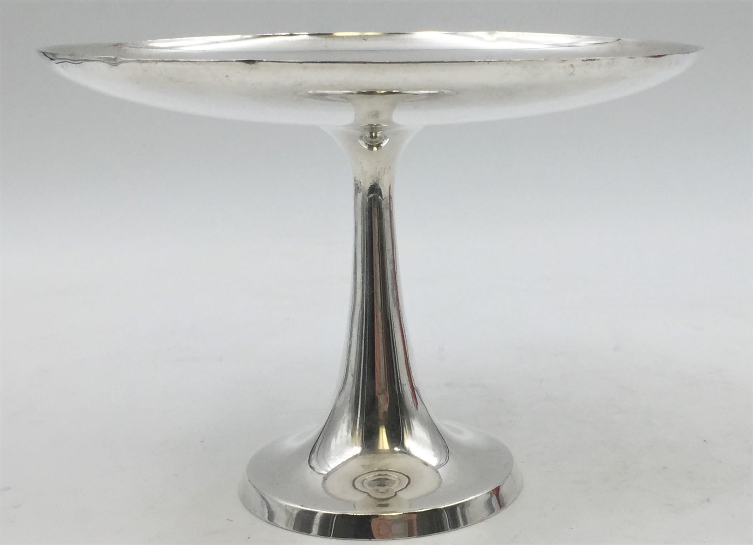Tiffany & Co. Sterling Silver Centerpiece Stand Compote Mid-Century Modern Style In Good Condition For Sale In New York, NY