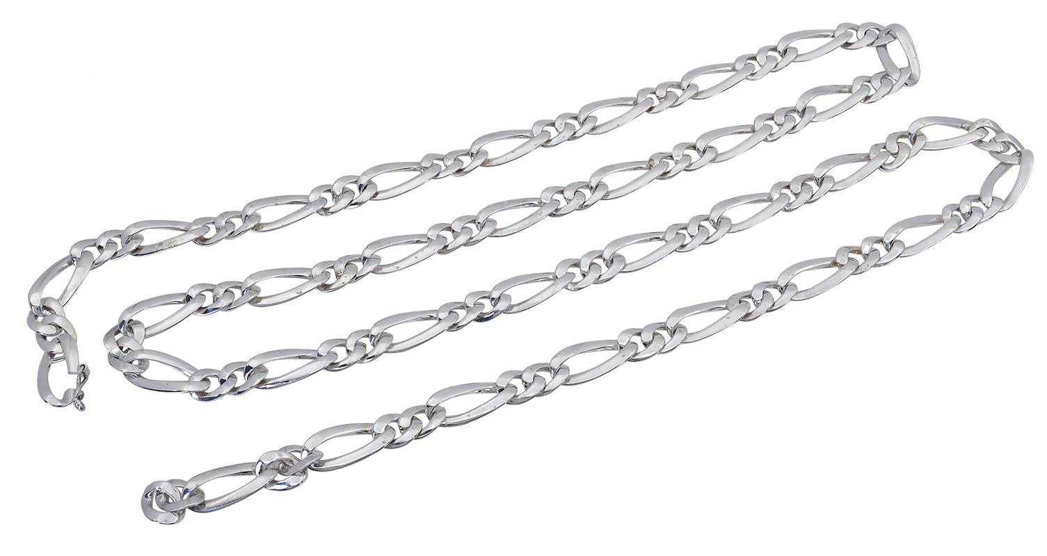 Splendida collana a maglie pesanti. Realizzato e firmato da Tiffany & Co. Maglie lucide ad incastro di calibro solido. Realizzato a mano. Senza tempo ed elegante. La lunghezza è di 31