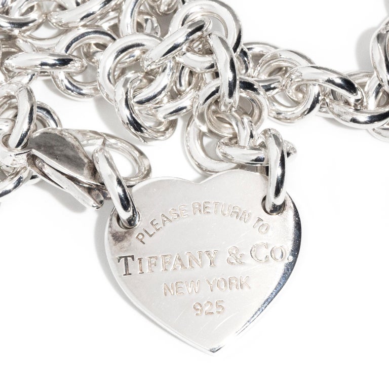Tiffany and Co. Sterling Silver Chain Link Necklace and Hallmarked
