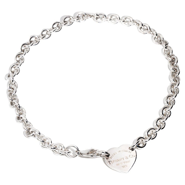 Tiffany and Co. Sterling Silver Chain Link Necklace and Hallmarked