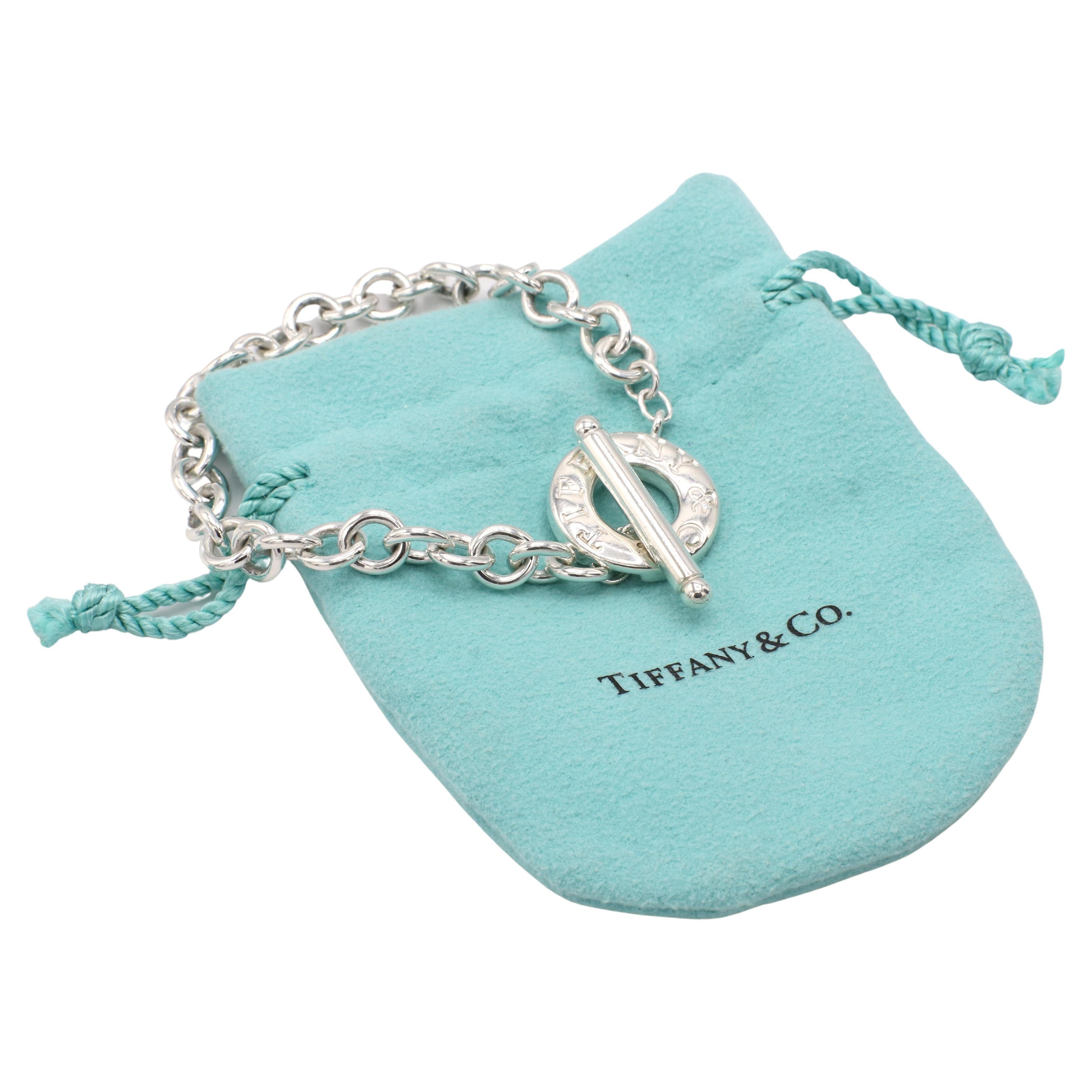 toggle bead bracelet in sterling silver