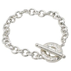Tiffany & Co. Sterling Silver Chain Link Toggle Bracelet 