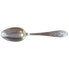 Vintage Tiffany & Co. Sterling Silver Child's Spoon Acid-Etched with Flowers & Butterfly