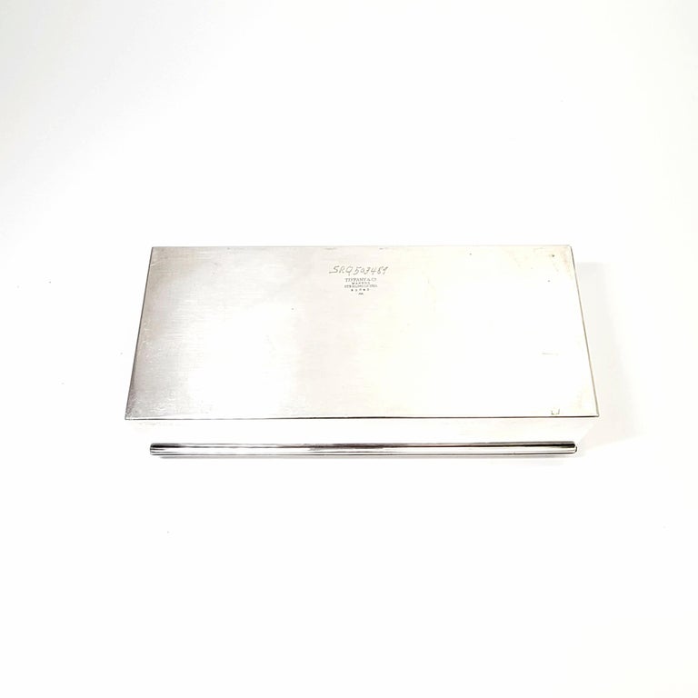 Tiffany & Co Sterling Silver Cigarette Desk Box 23093 For Sale 2
