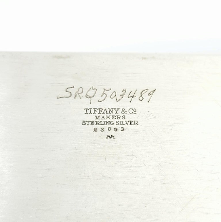 Tiffany & Co Sterling Silver Cigarette Desk Box 23093 For Sale 4