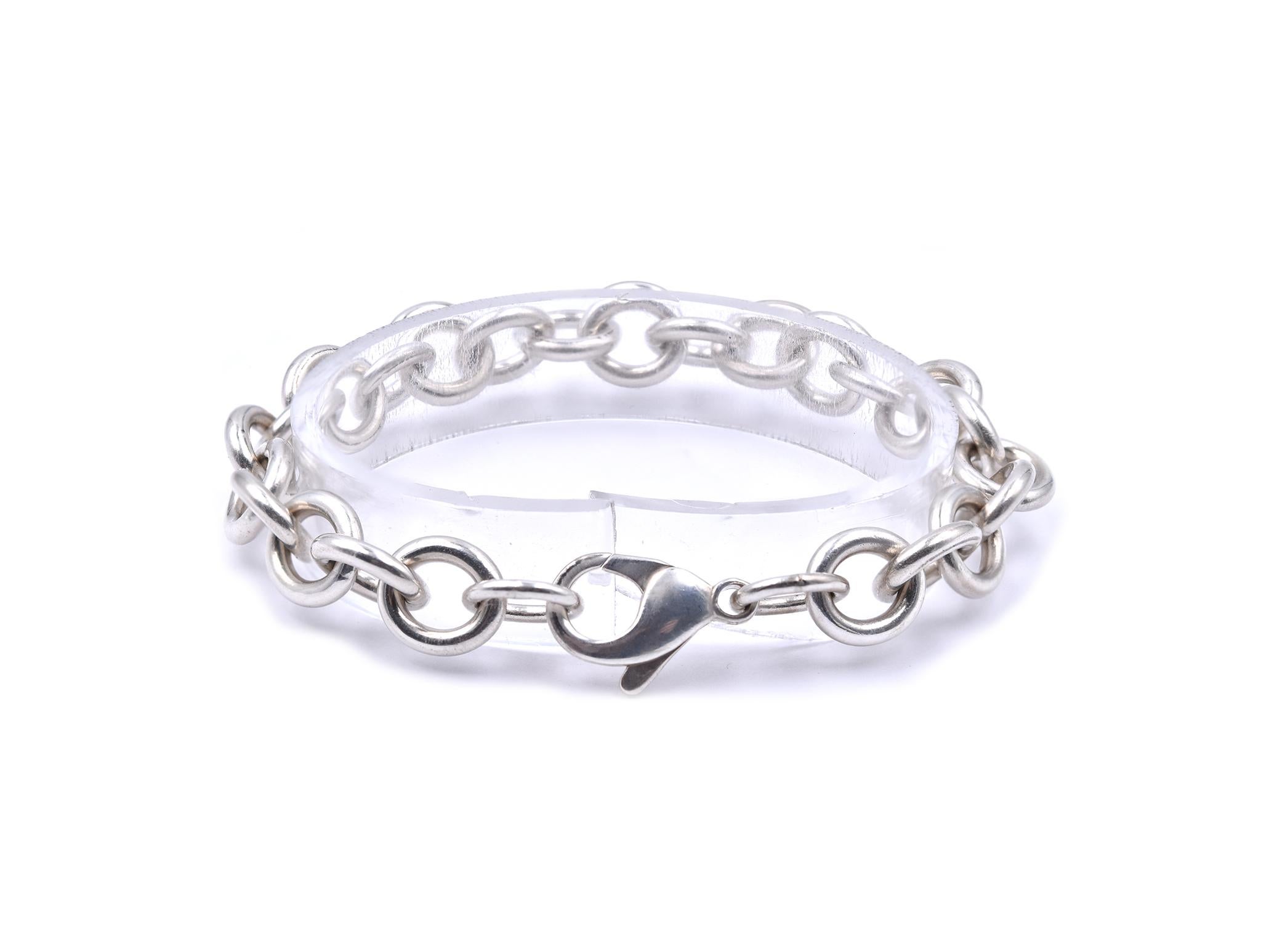 sterling silver circle bracelet