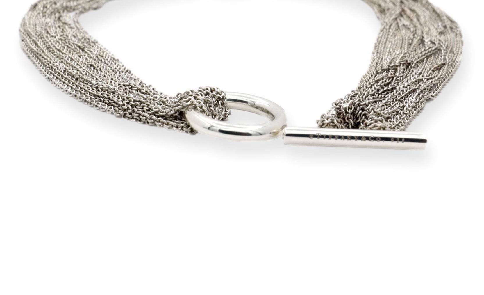 sterling silver multi strand necklace