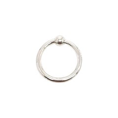 Tiffany & Co. Sterling Silver Circle Ring Baby Rattle with Pouch