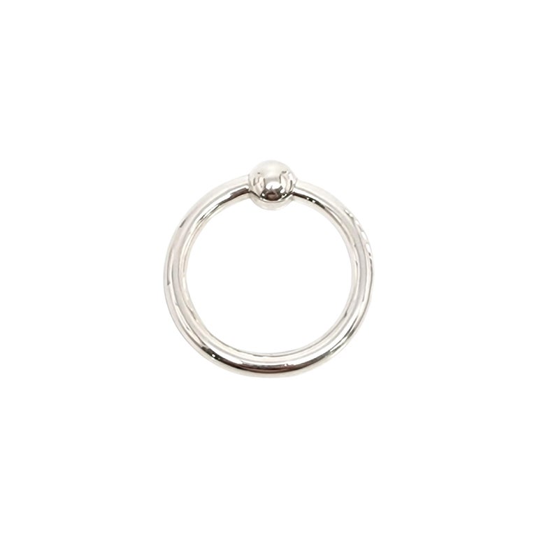Tiffany and Co. Sterling Silver Circle Ring Baby Rattle with Pouch For ...