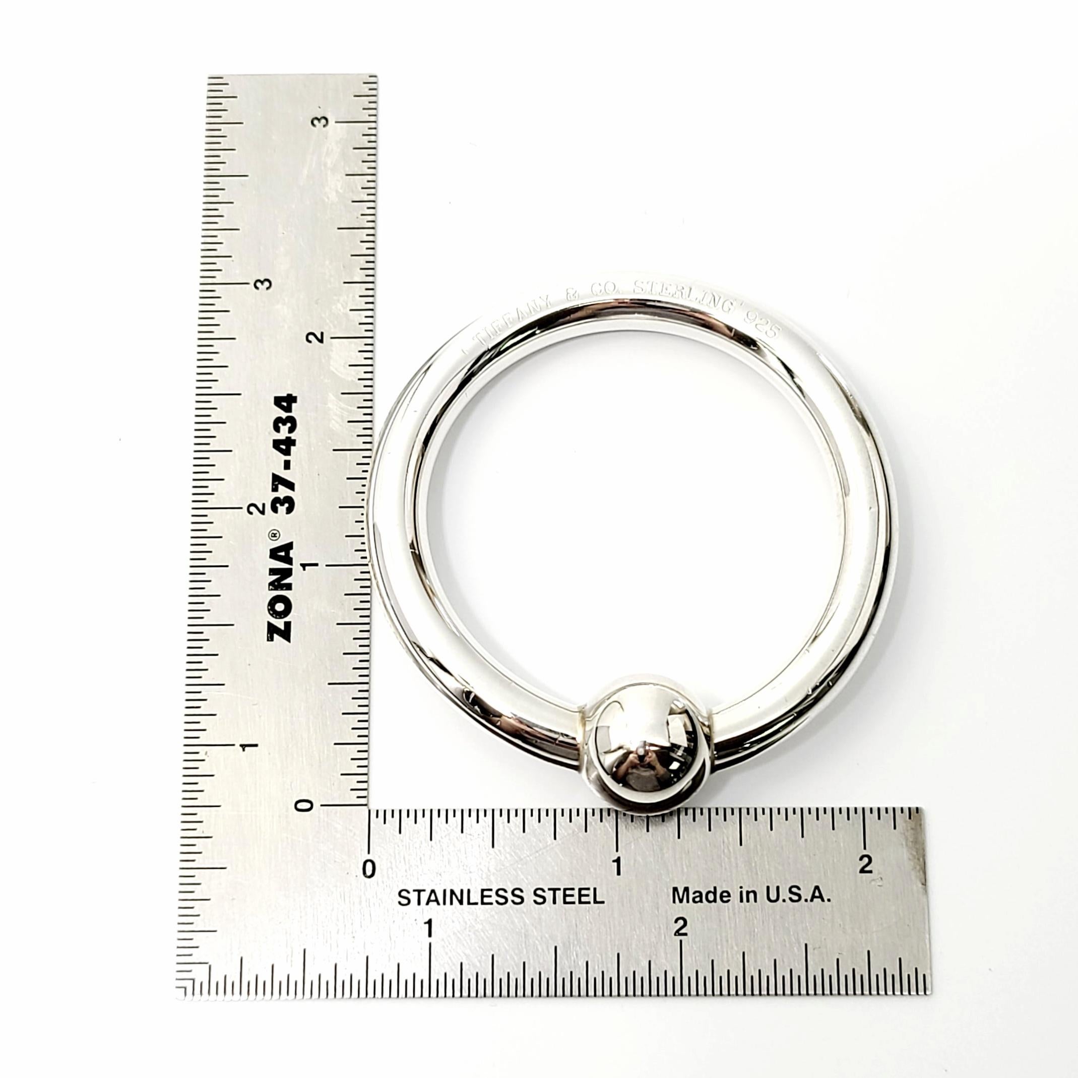 Tiffany & Co Sterling Silber Kreis Ring Baby Rassel mit Etui 2