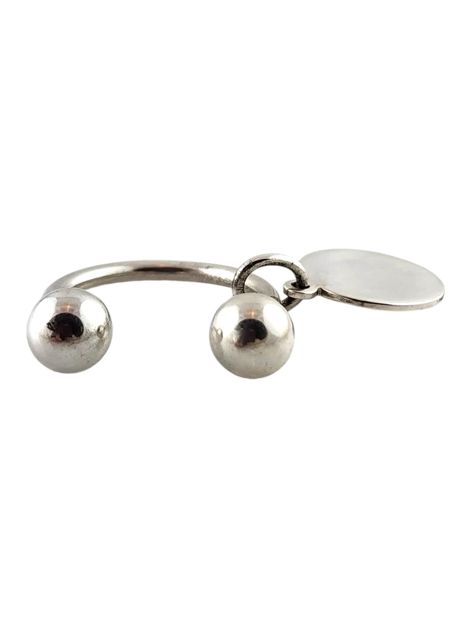 Women's Tiffany & Co Sterling Silver Circle Tag Key Ring #18948