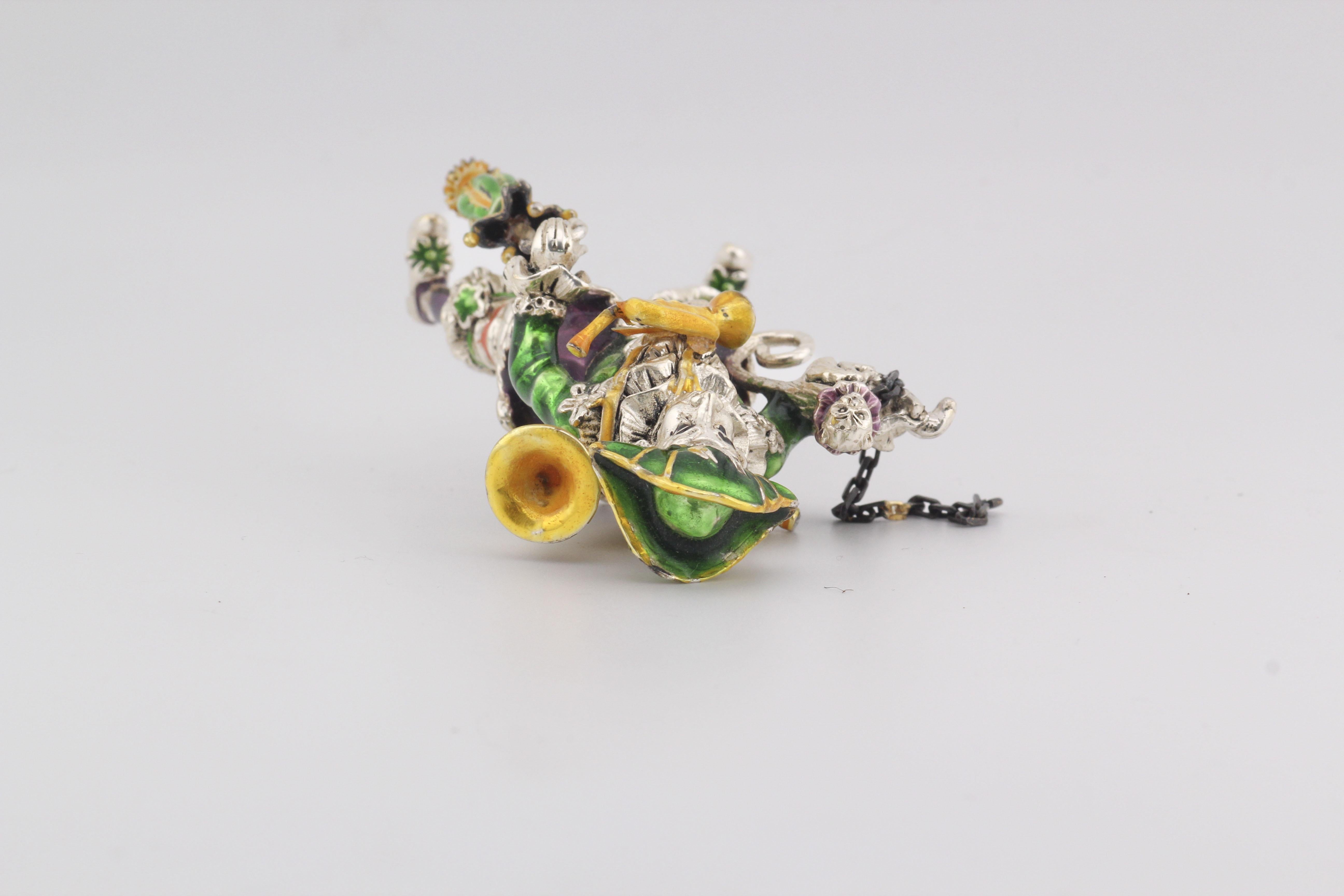 Tiffany & Co. Sterling Silver Circus Pirate Clown with Monkey For Sale 1