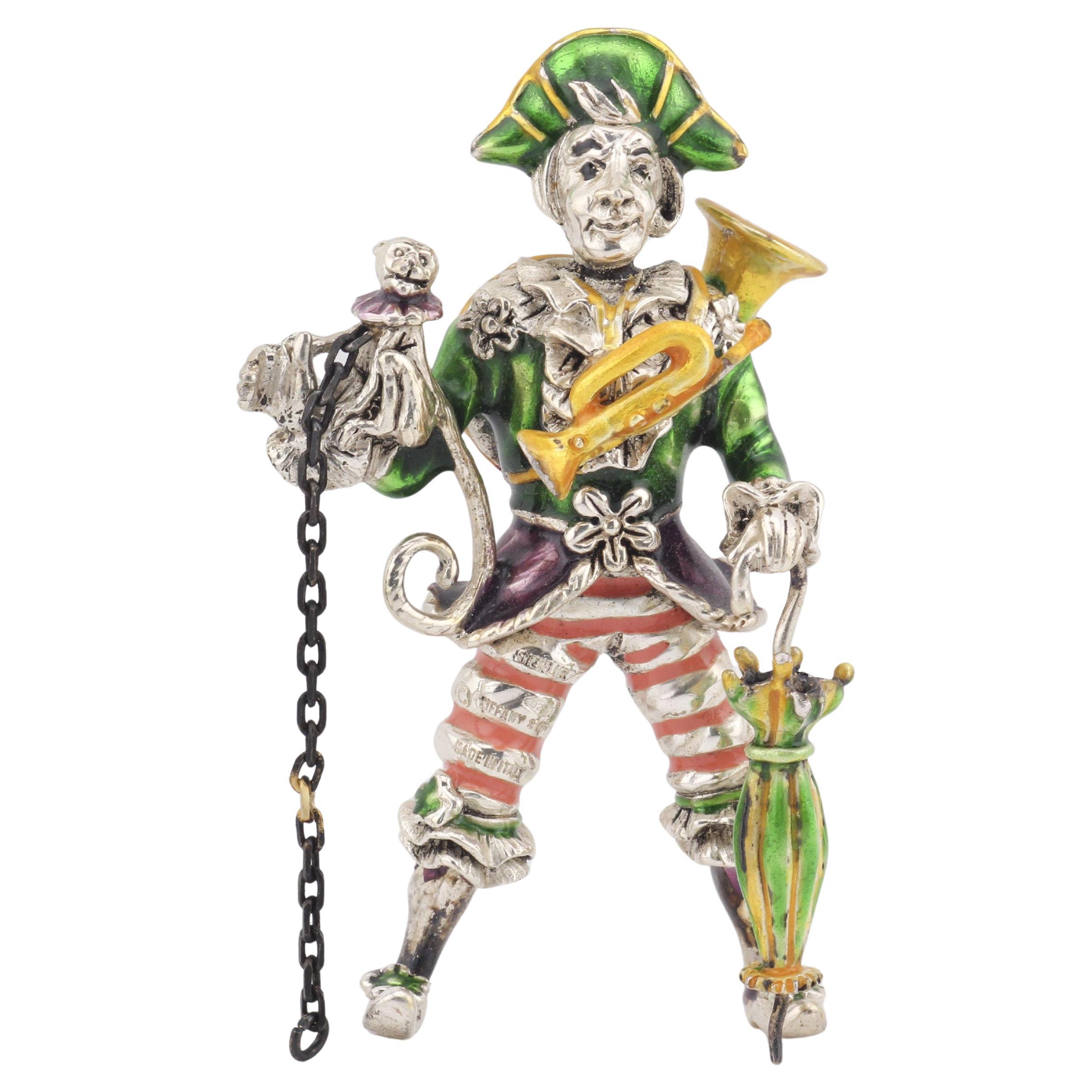 Tiffany & Co. Sterling Silver Circus Pirate Clown with Monkey For Sale