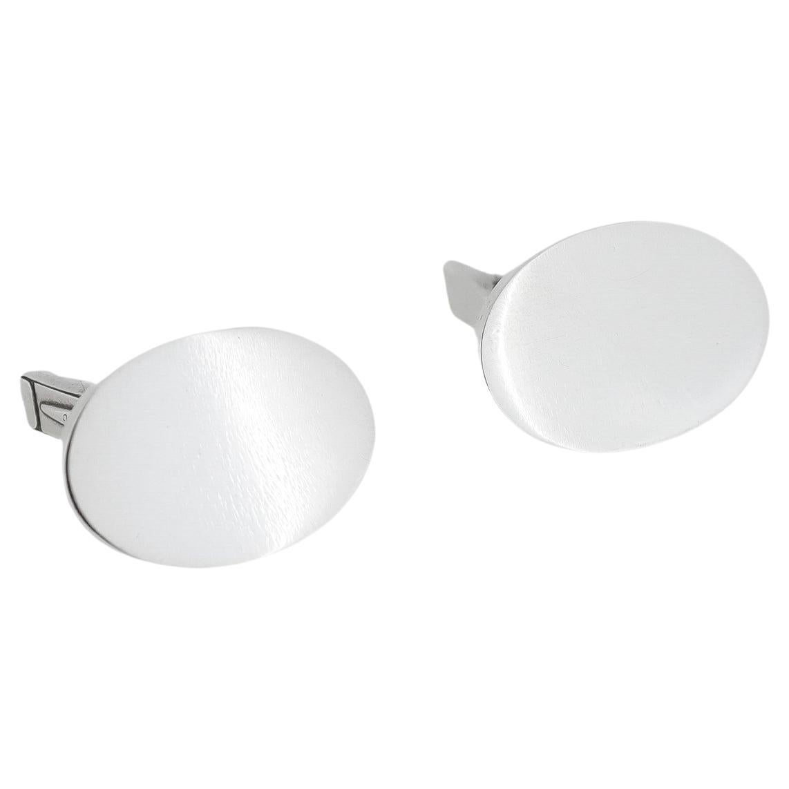 Tiffany & Co. Sterling Silver Classic Oval Cufflinks