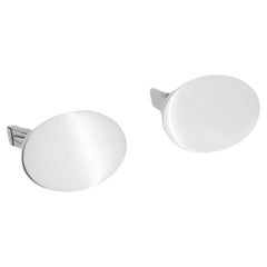 Tiffany & Co. Sterling Silver Classic Oval Cufflinks