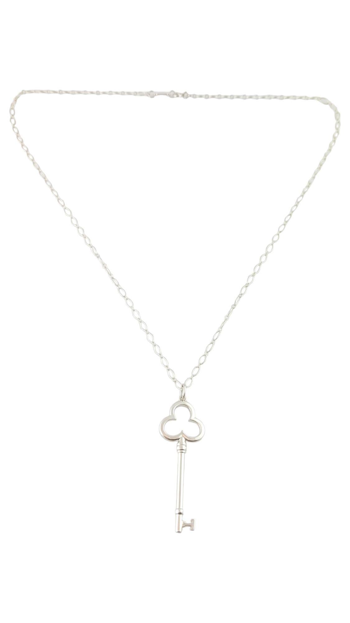 Tiffany & Co. Sterling Silver Clover Trefoil Key Pendant Necklace

Gorgeous sterling silver key pendant on a beautiful matching sterling silver chain by designer Tiffany & Co.

Chain length: 20 1/4