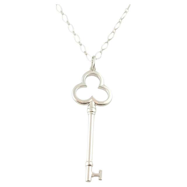 Tiffany and Co Diamond Key Necklace For Sale at 1stDibs