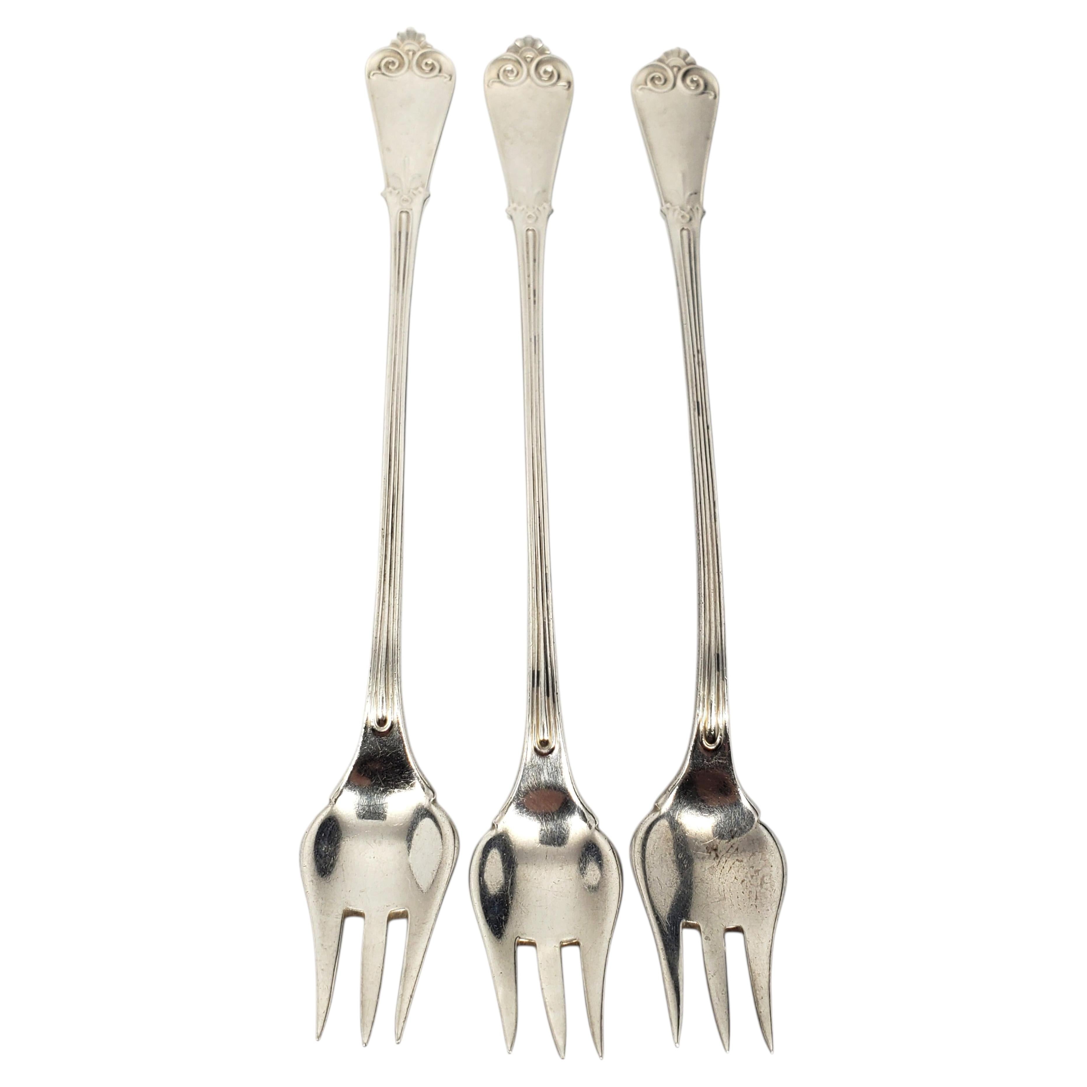 Tiffany & Co. Sterling Silver Cocktail Forks Set Of 3 #24493 For Sale