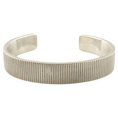 Used Tiffany & Co Sterling Silver Coin Edge Cuff Bracelet, 2003