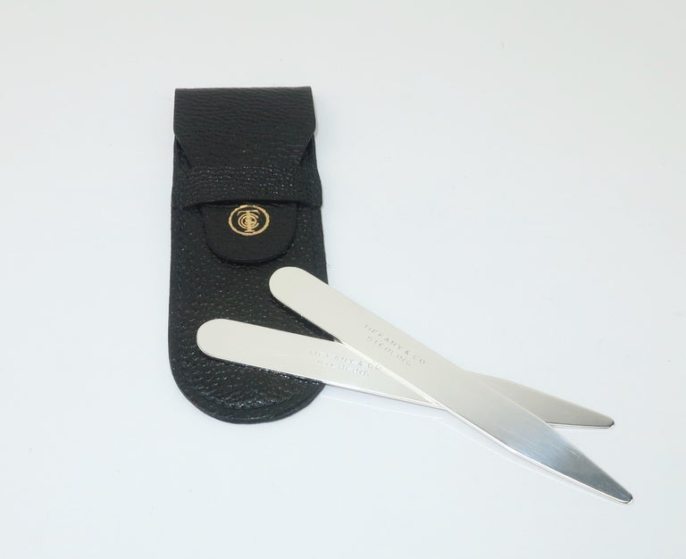 Tiffany and Co. Sterling Silver Collar Stays With Case at 1stDibs