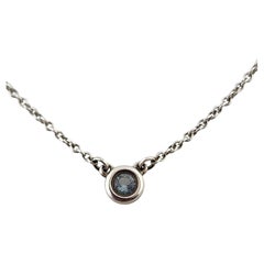 Tiffany & Co Sterling Silver Color by the Yard Aquamarine Necklace #18947
