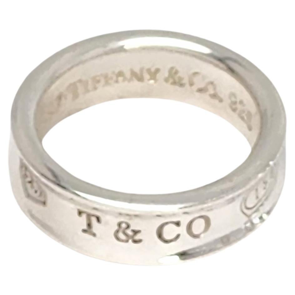 Tiffany & Co Sterling Silver Concave 1837 Band Ring Size 6 3/4 #13170