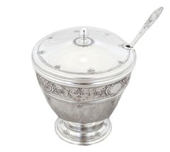 Tiffany & Co. Sterling Silver Condiment Jar & Spoon