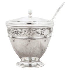 Tiffany & Co. Sterling Silver Condiment Jar & Spoon