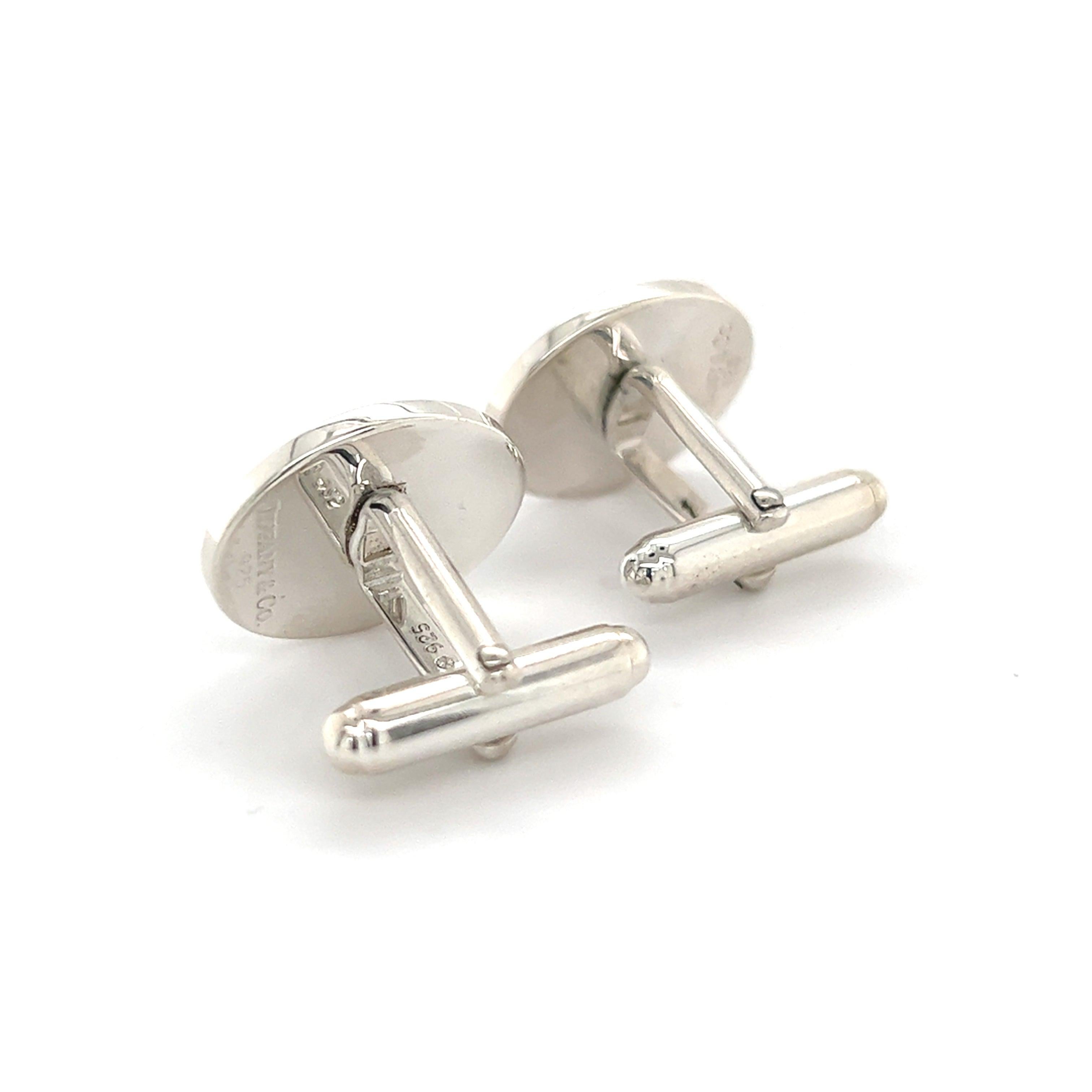 Tiffany & Co Sterling Silver Cufflinks 12 Grams Estate 1